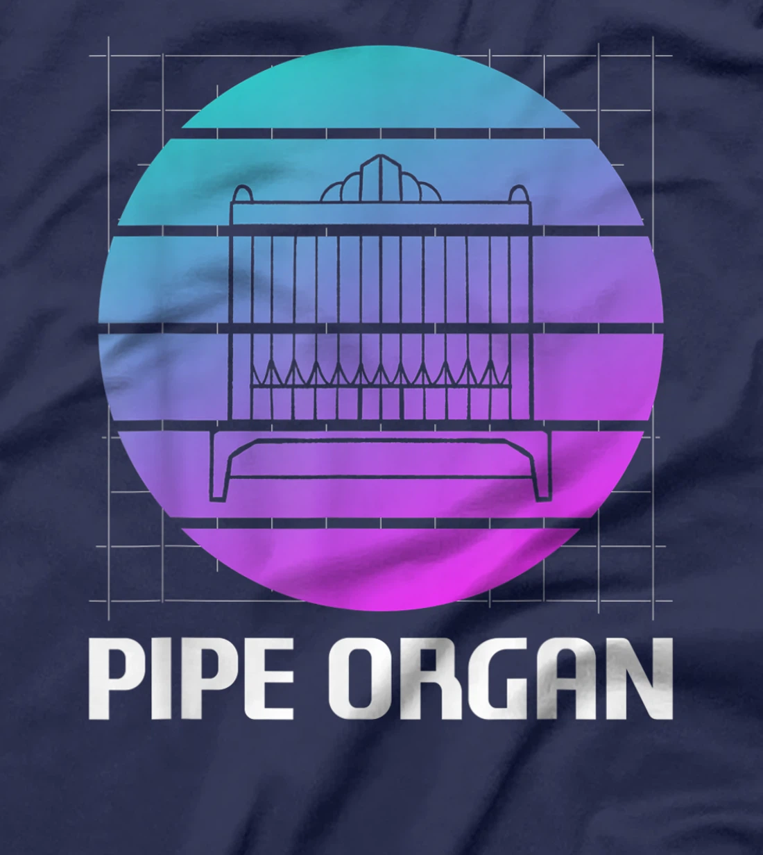 Retro Vintage Classic Pipe Organ Instrument Organist T-Shirt, Women T-Shirt