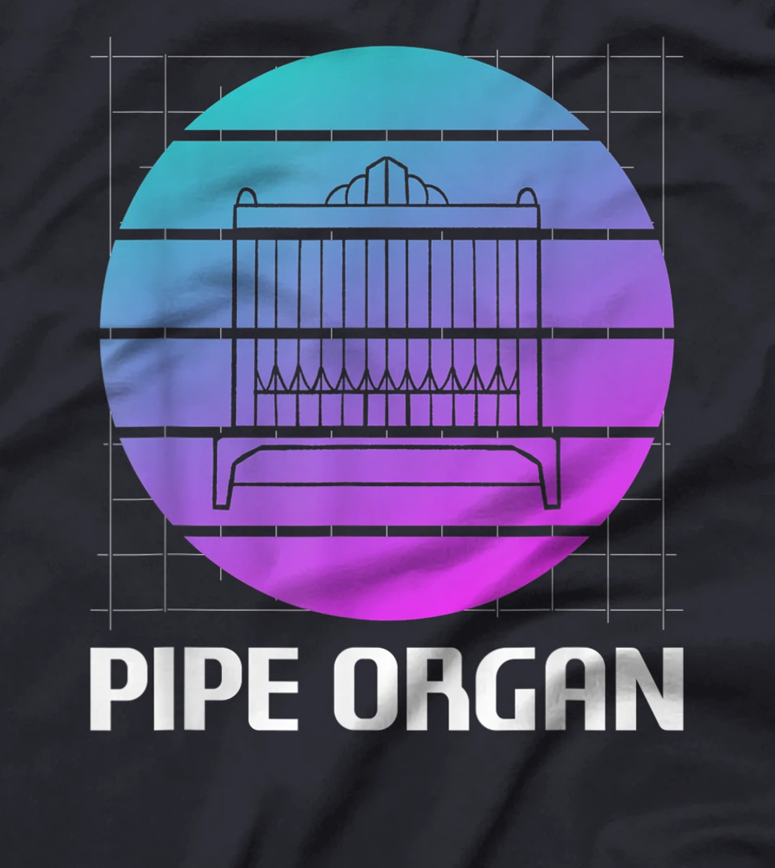 Retro Vintage Classic Pipe Organ Instrument Organist T-Shirt, Women T-Shirt
