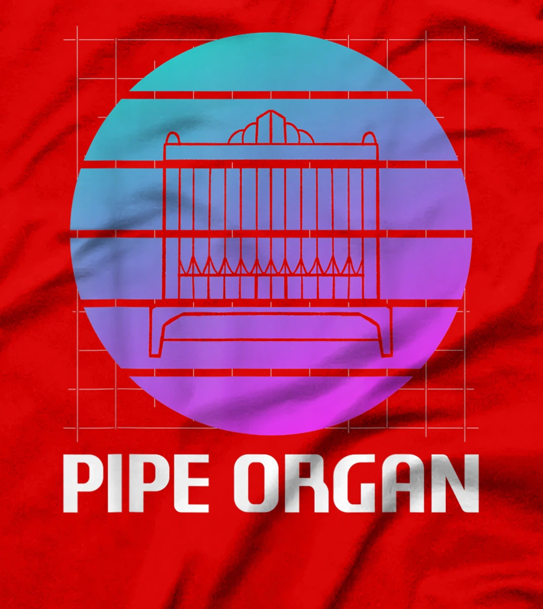 Retro Vintage Classic Pipe Organ Instrument Organist T-Shirt, Women T-Shirt