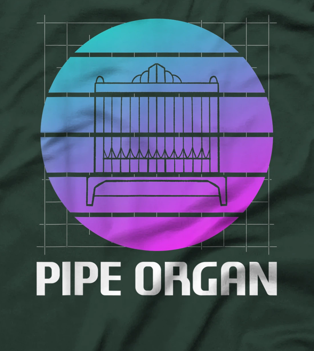 Retro Vintage Classic Pipe Organ Instrument Organist T-Shirt, Women T-Shirt