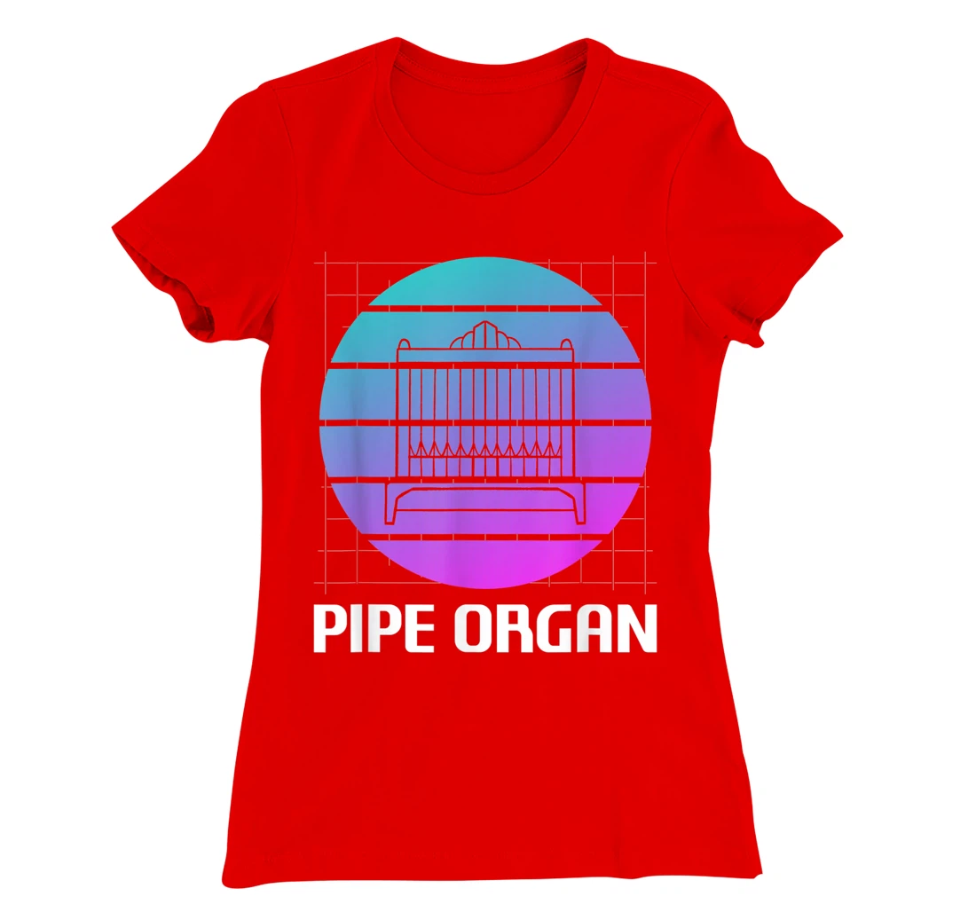 Retro Vintage Classic Pipe Organ Instrument Organist T-Shirt, Women T-Shirt