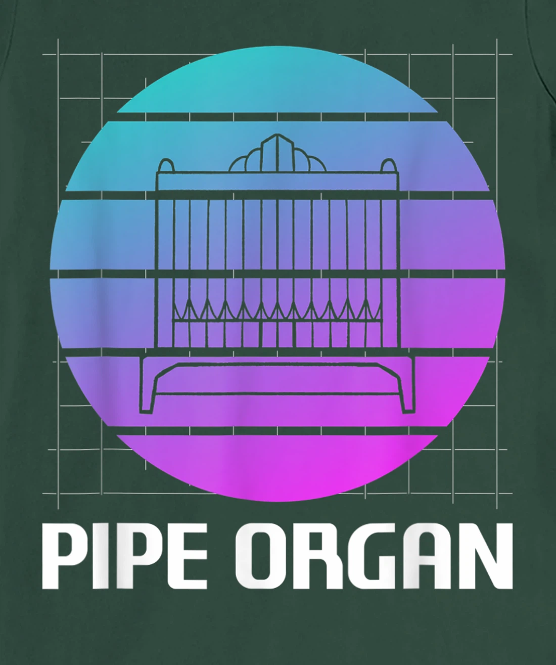 Retro Vintage Classic Pipe Organ Instrument Organist T-Shirt, Women T-Shirt