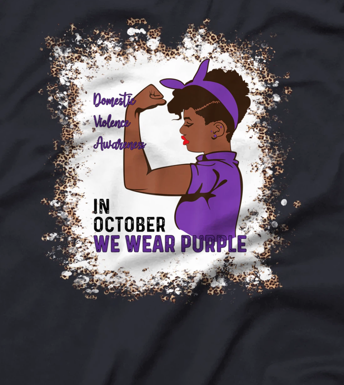 In October We Wear Purple Domestic Violence Awareness Month T-Shirt