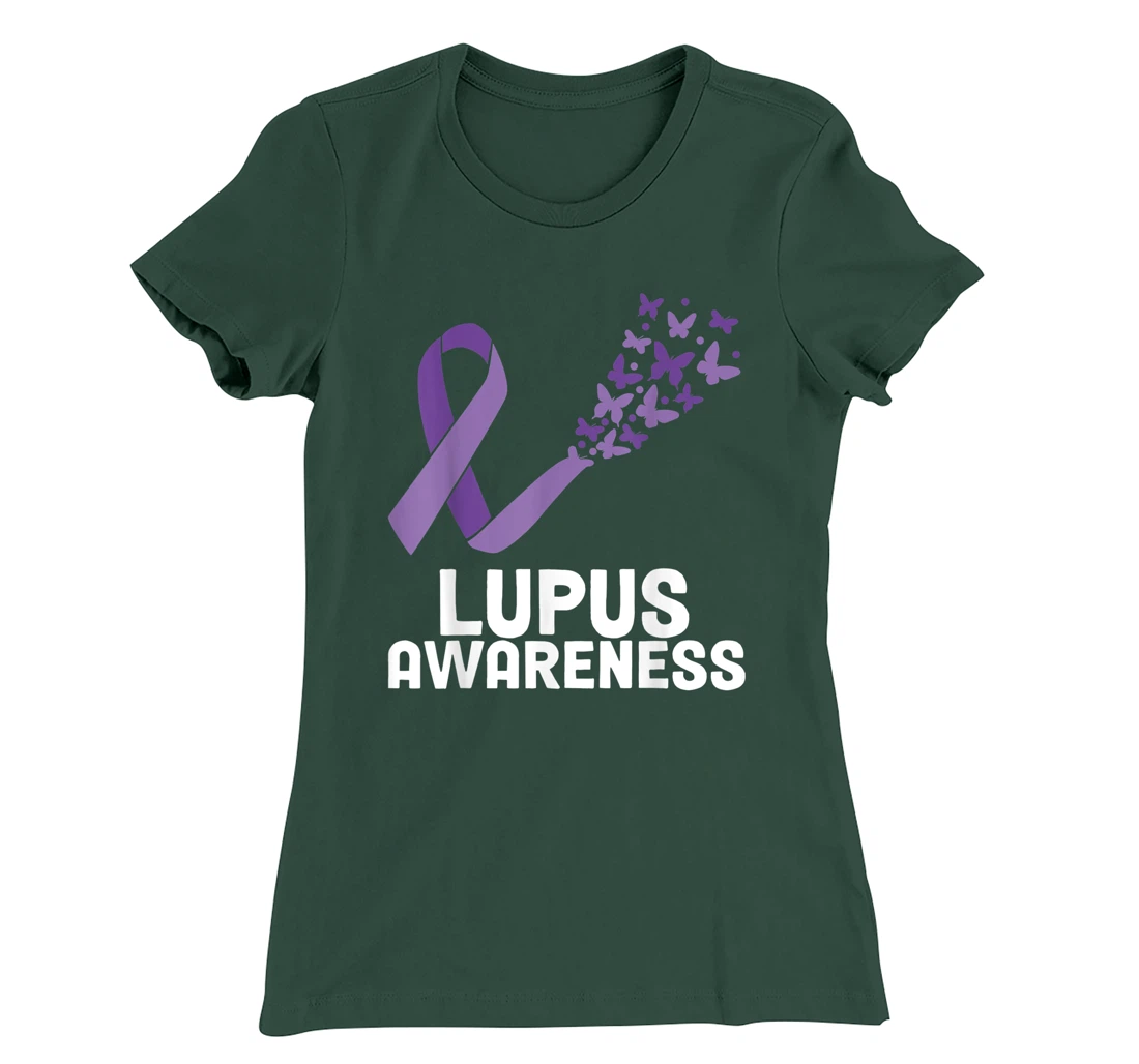 Lupus Warrior Lupus Awareness Butterfly T-Shirt, Women T-Shirt