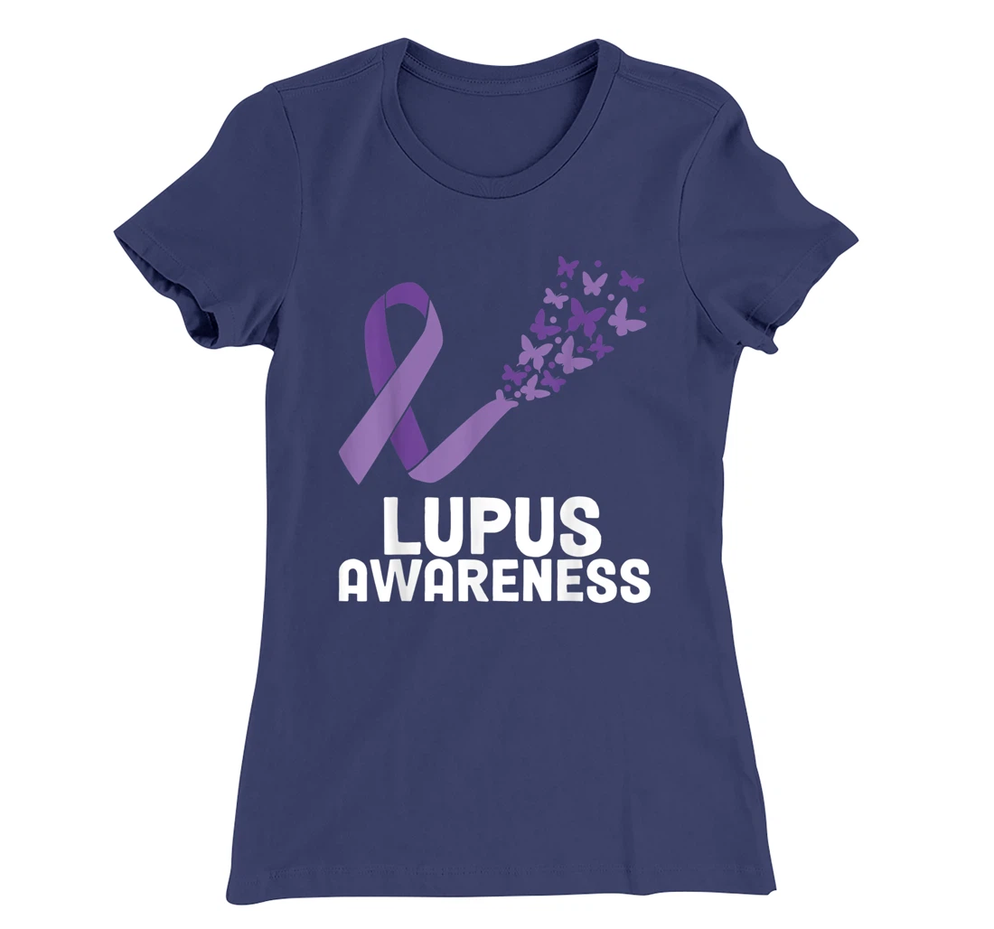 Lupus Warrior Lupus Awareness Butterfly T-Shirt, Women T-Shirt
