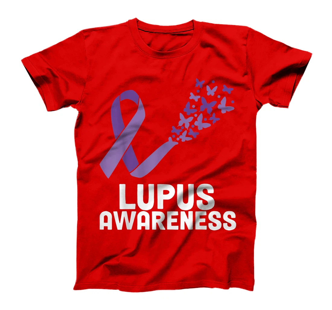 Lupus Warrior Lupus Awareness Butterfly T-Shirt, Women T-Shirt
