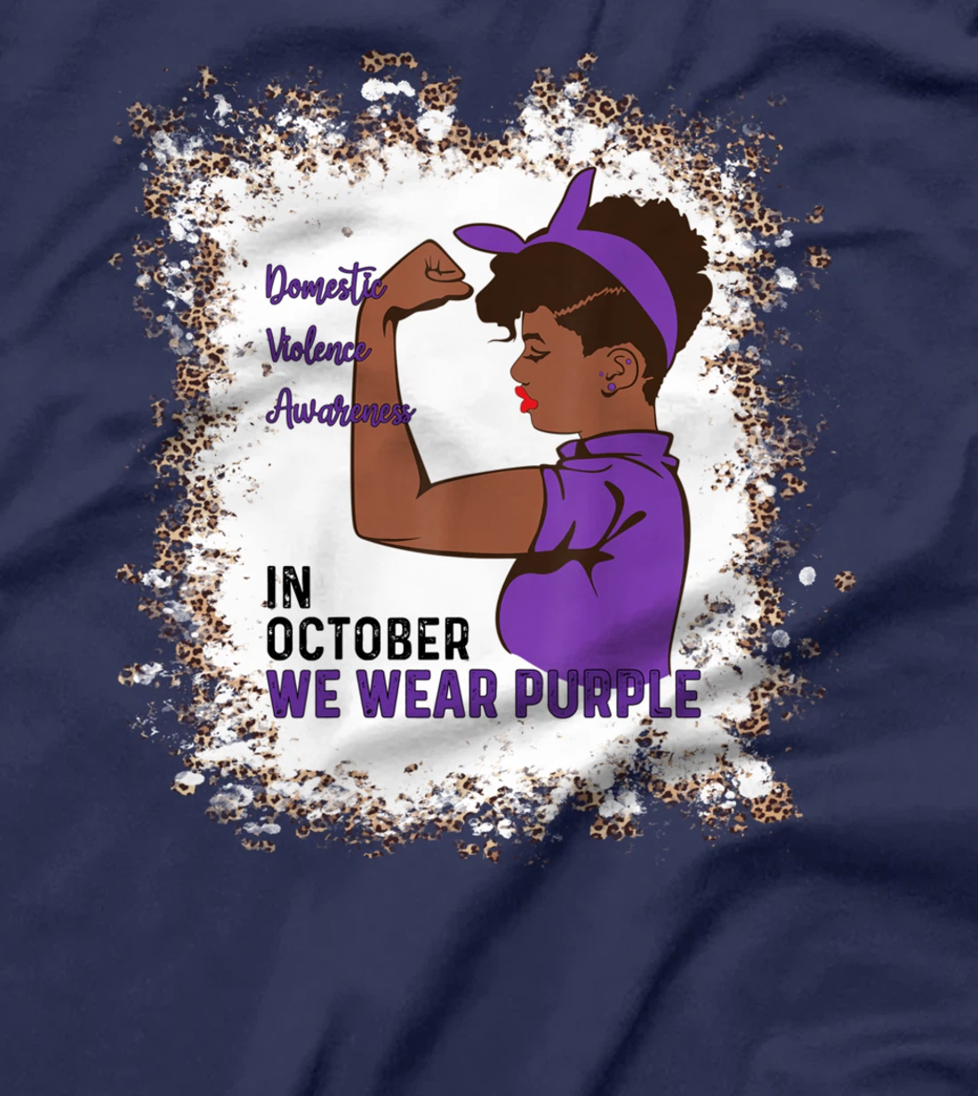 In October We Wear Purple Domestic Violence Awareness Month T-Shirt