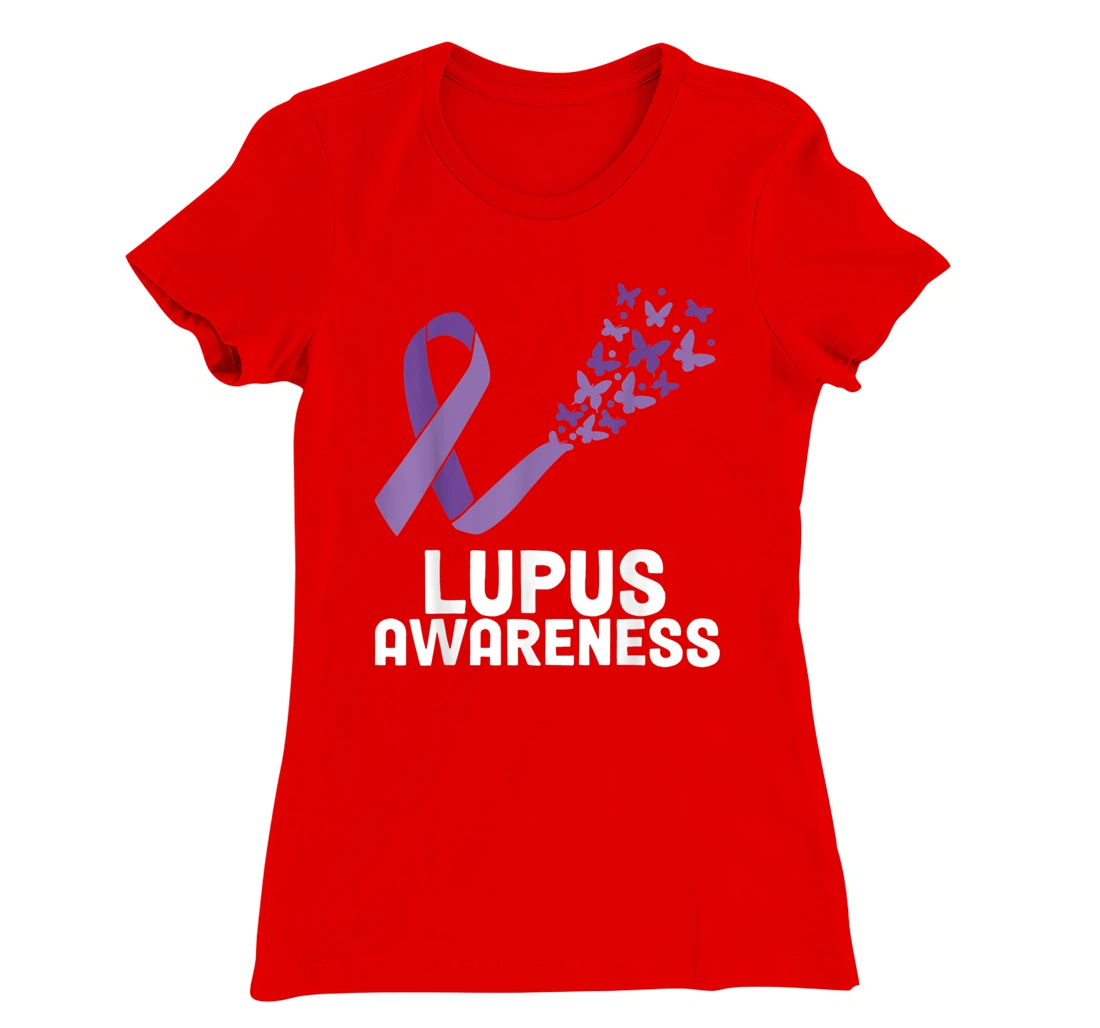Lupus Warrior Lupus Awareness Butterfly T-Shirt, Women T-Shirt
