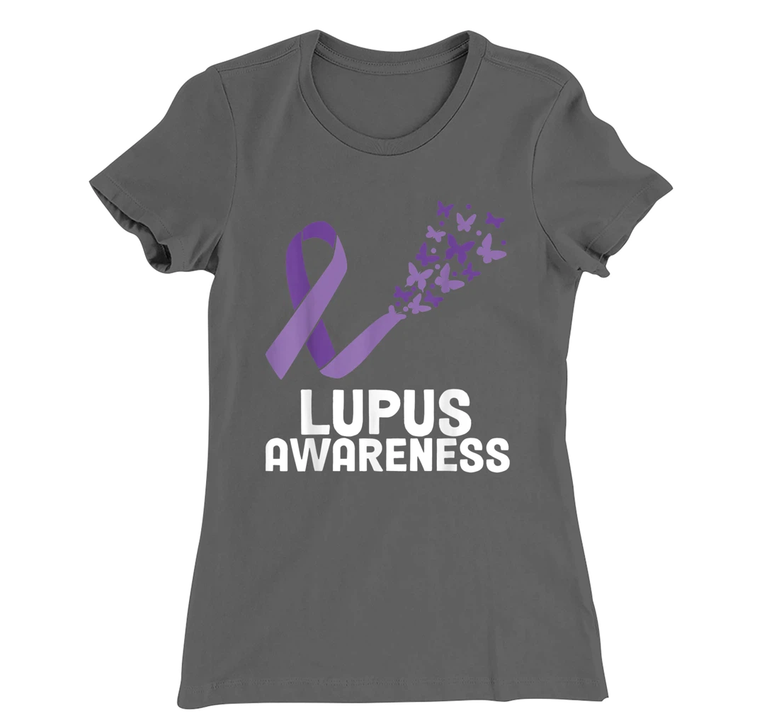 Lupus Warrior Lupus Awareness Butterfly T-Shirt, Women T-Shirt