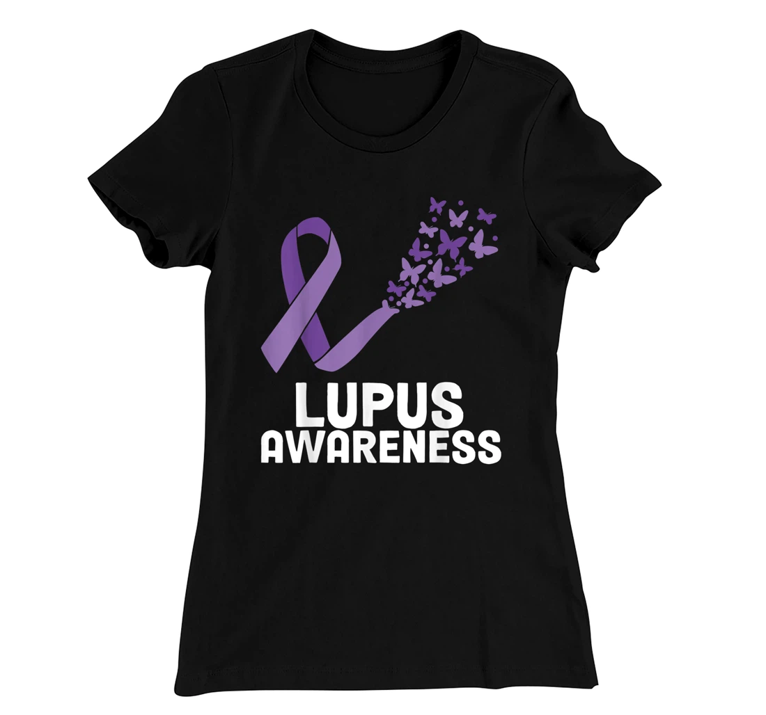 Lupus Warrior Lupus Awareness Butterfly T-Shirt, Women T-Shirt