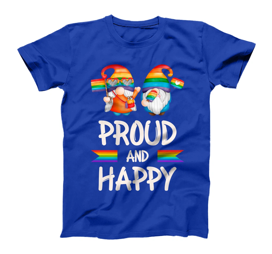 Proud and Happy Gnomes, LGBT Pride, Rainbow colors T-Shirt