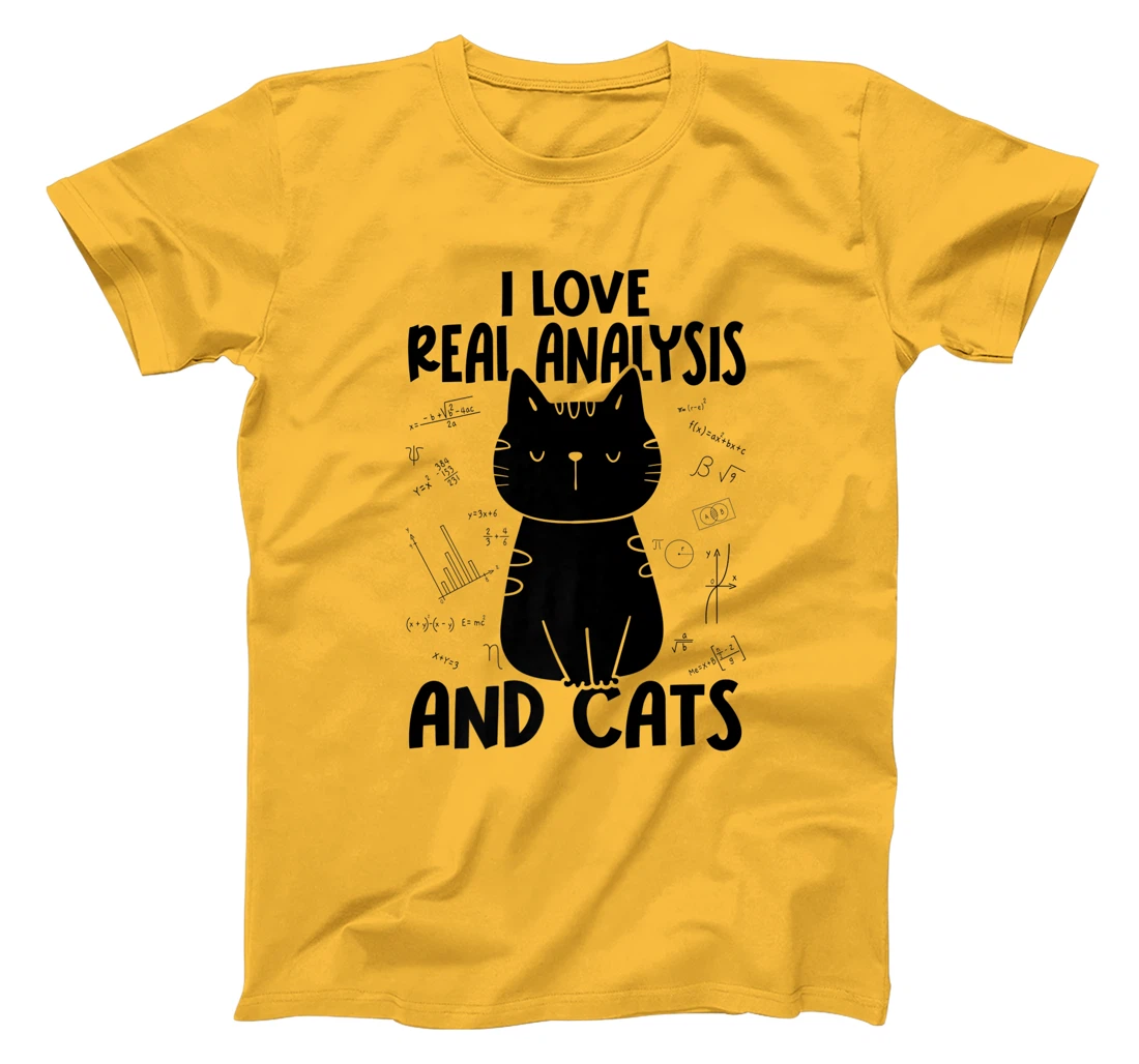 Womens I Love Math and Cats - Funny Real Analysis T-Shirt, Women T-Shirt