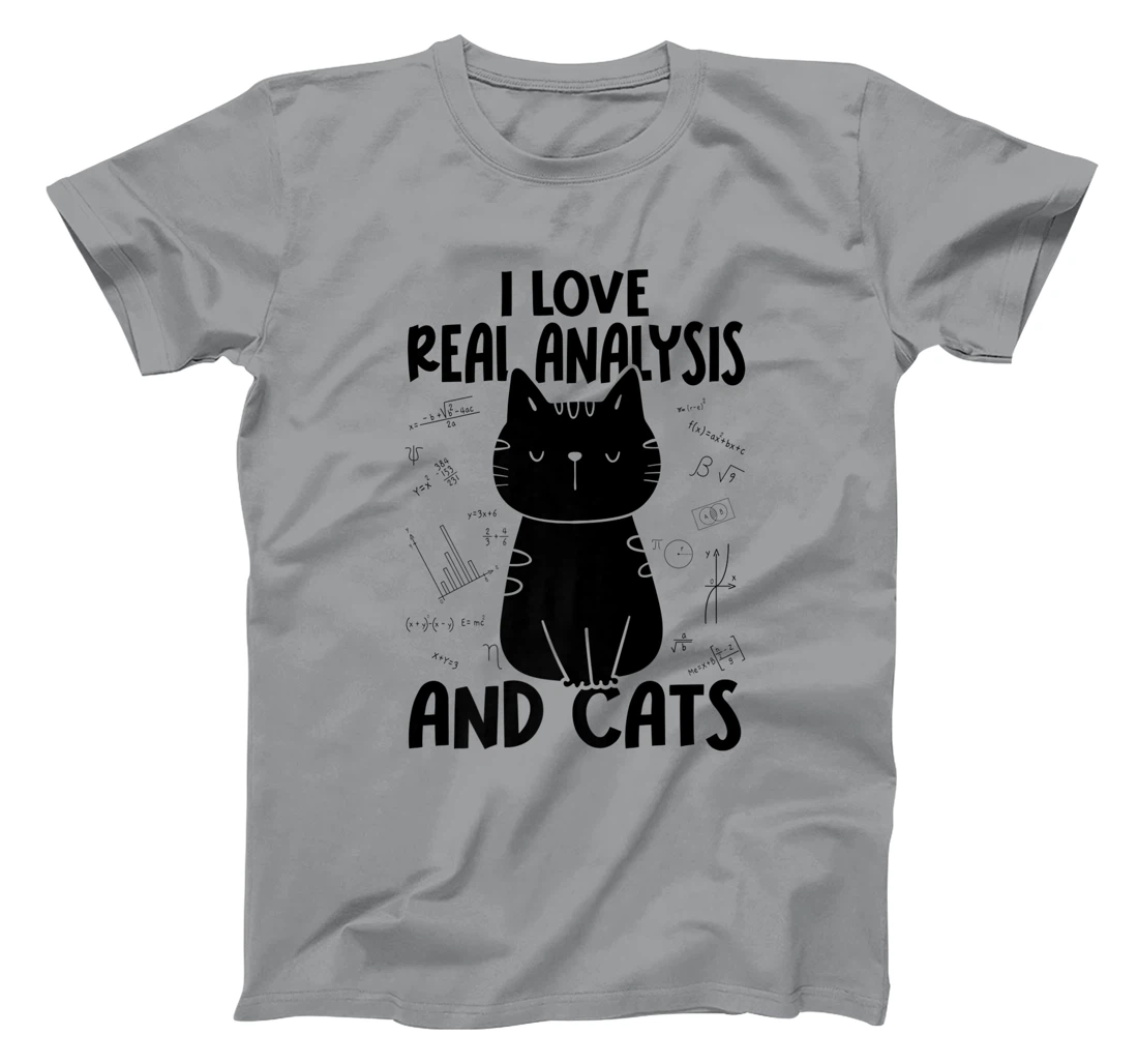 Womens I Love Math and Cats - Funny Real Analysis T-Shirt, Women T-Shirt