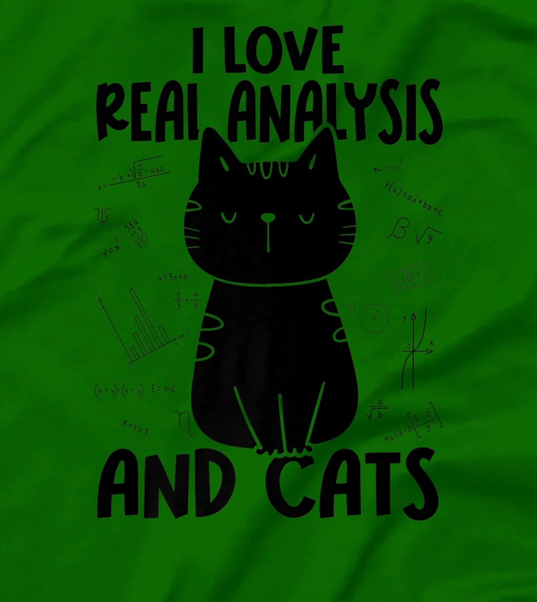 Womens I Love Math and Cats - Funny Real Analysis T-Shirt, Women T-Shirt