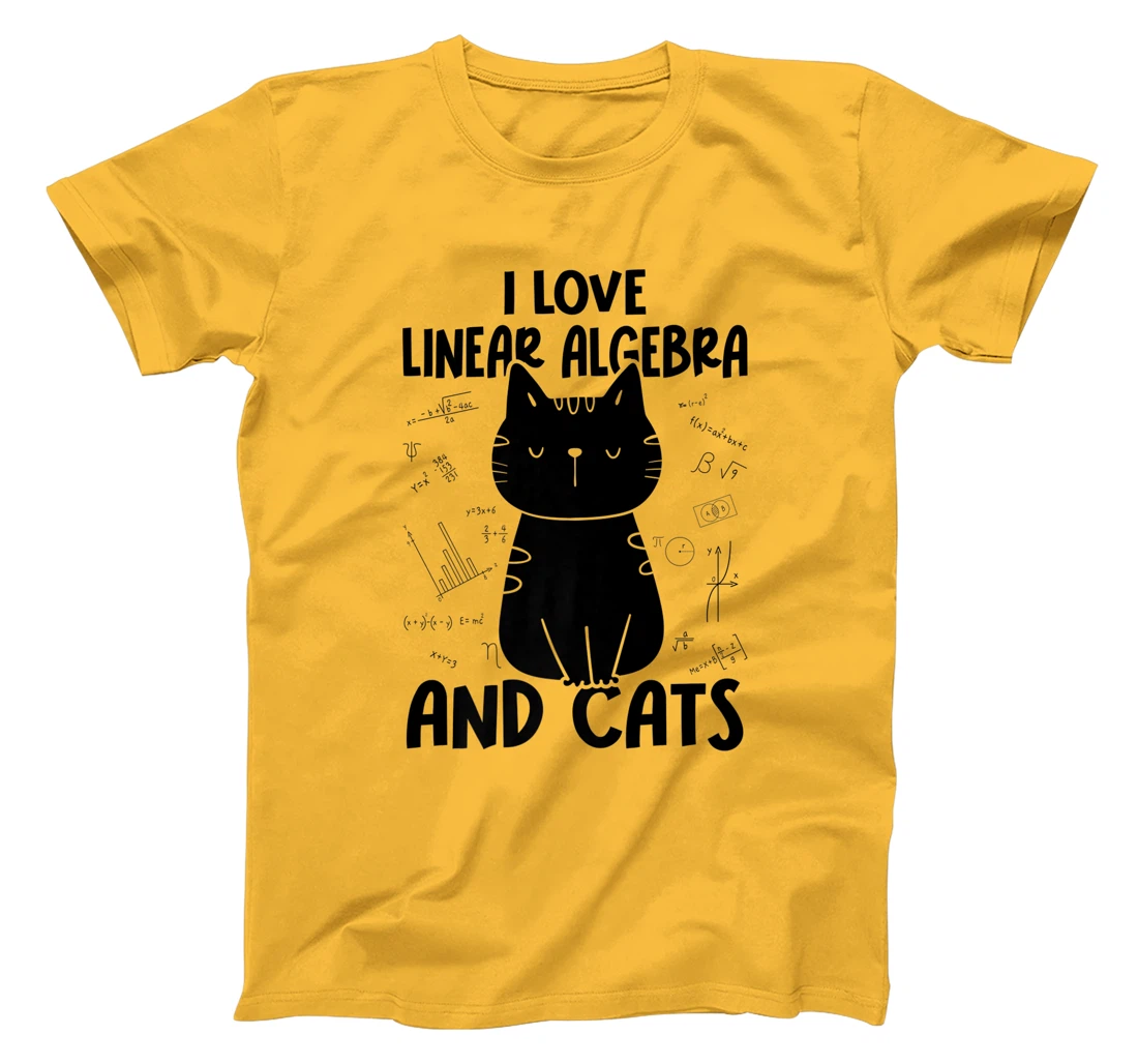 Womens I Love Math and Cats - Funny Linear Algebra T-Shirt, Women T-Shirt