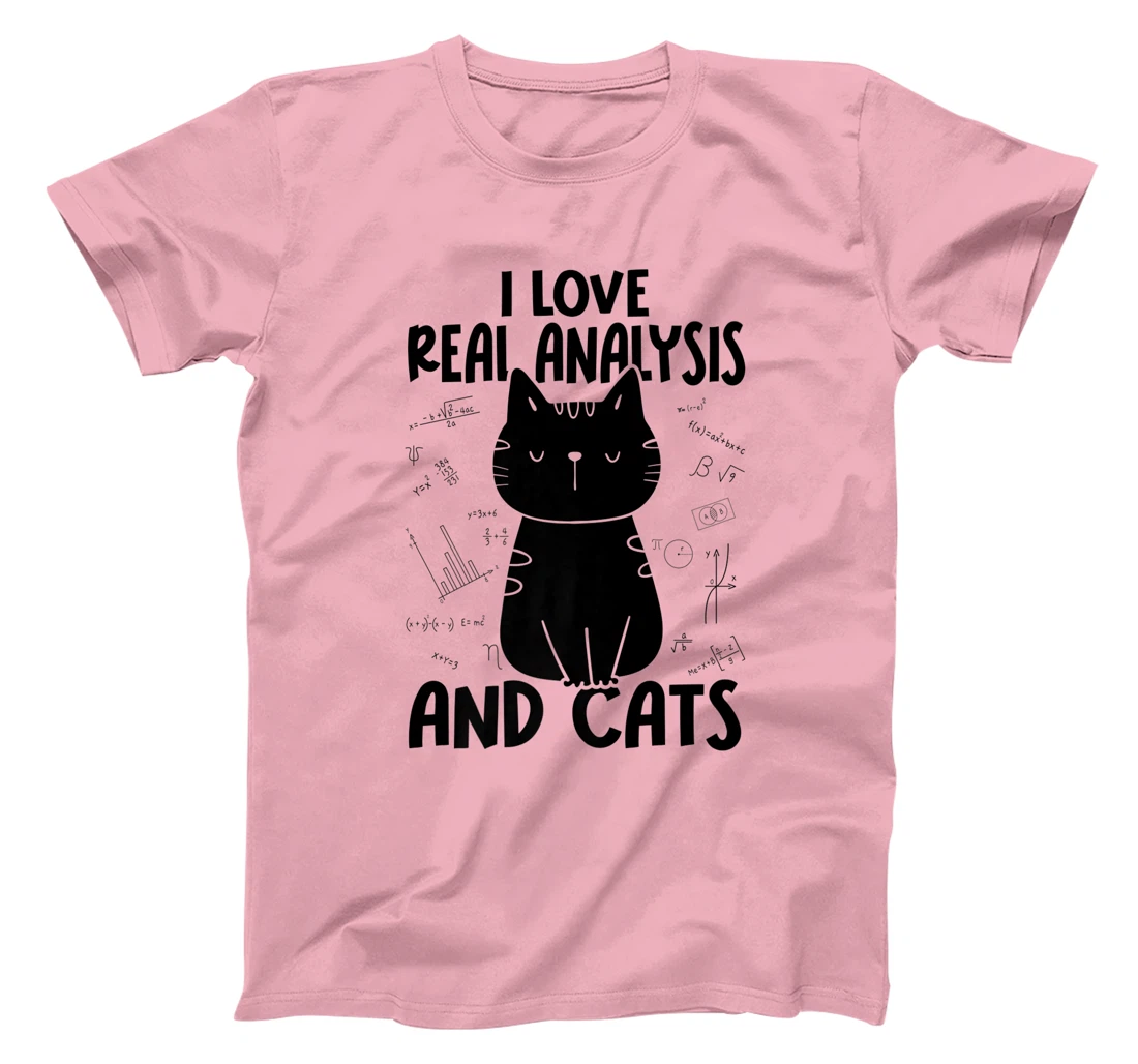 Womens I Love Math and Cats - Funny Real Analysis T-Shirt, Women T-Shirt
