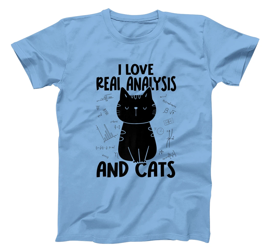 Womens I Love Math and Cats - Funny Real Analysis T-Shirt, Women T-Shirt