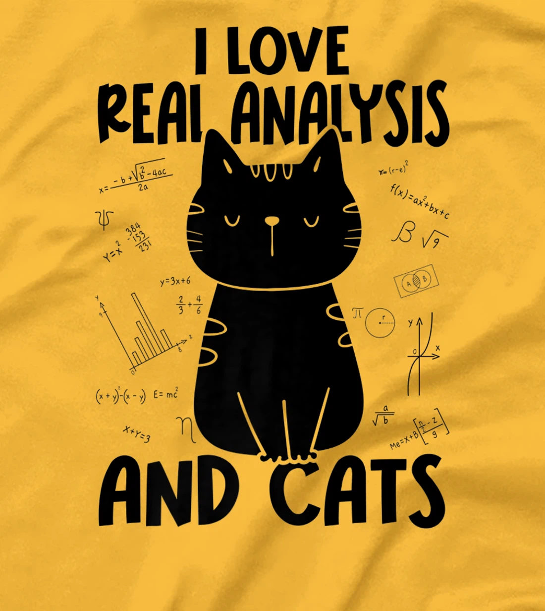 Womens I Love Math and Cats - Funny Real Analysis T-Shirt, Women T-Shirt