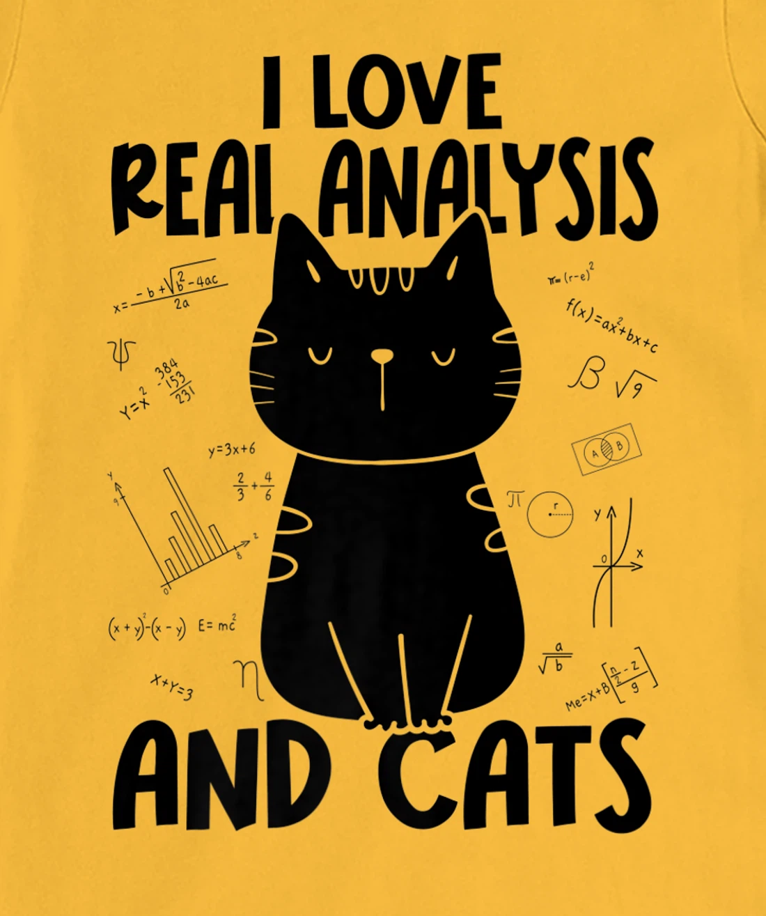 Womens I Love Math and Cats - Funny Real Analysis T-Shirt, Women T-Shirt
