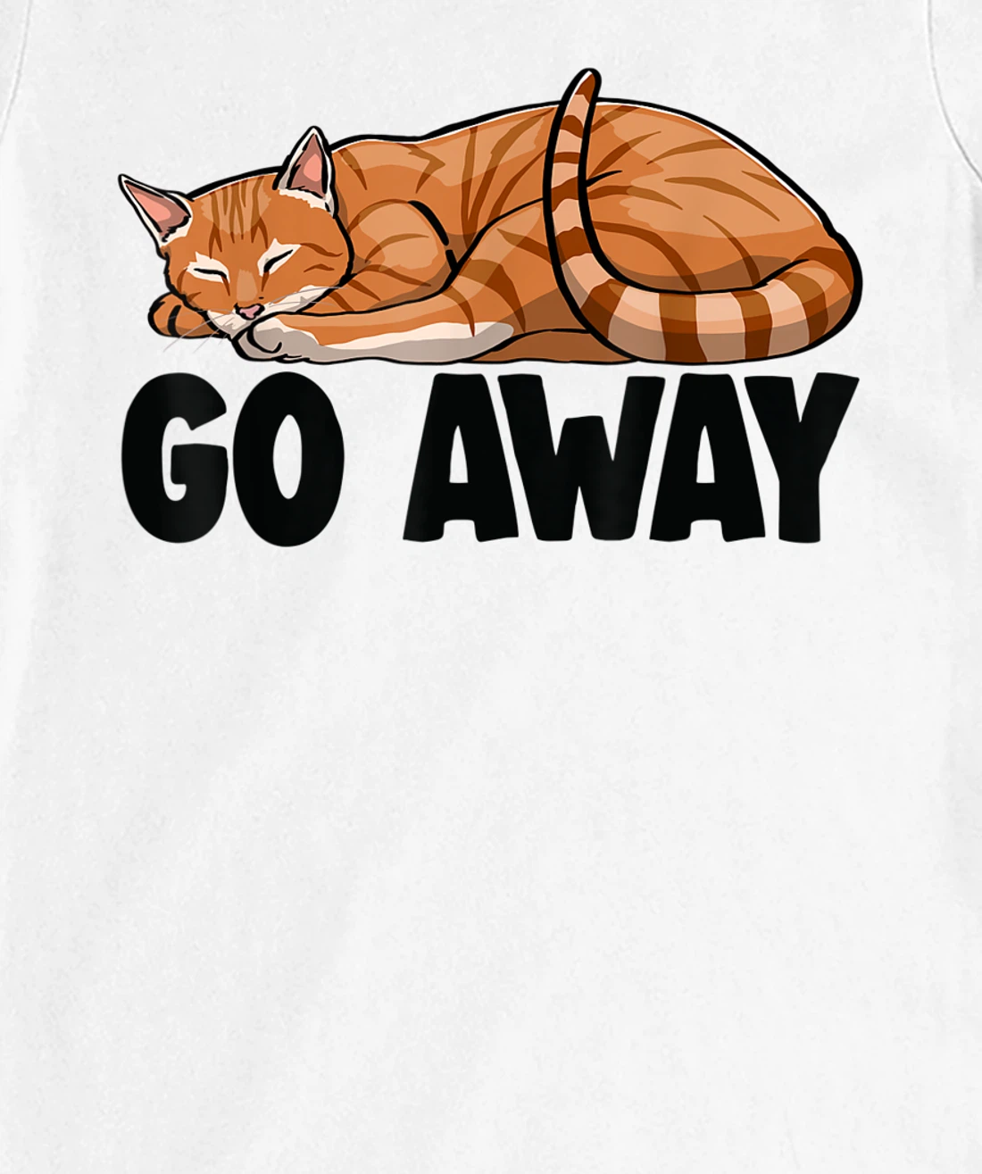 Go Away Cute Sleeping Cat Funny Cat Lovers Kitten T-Shirt, Women T-Shirt
