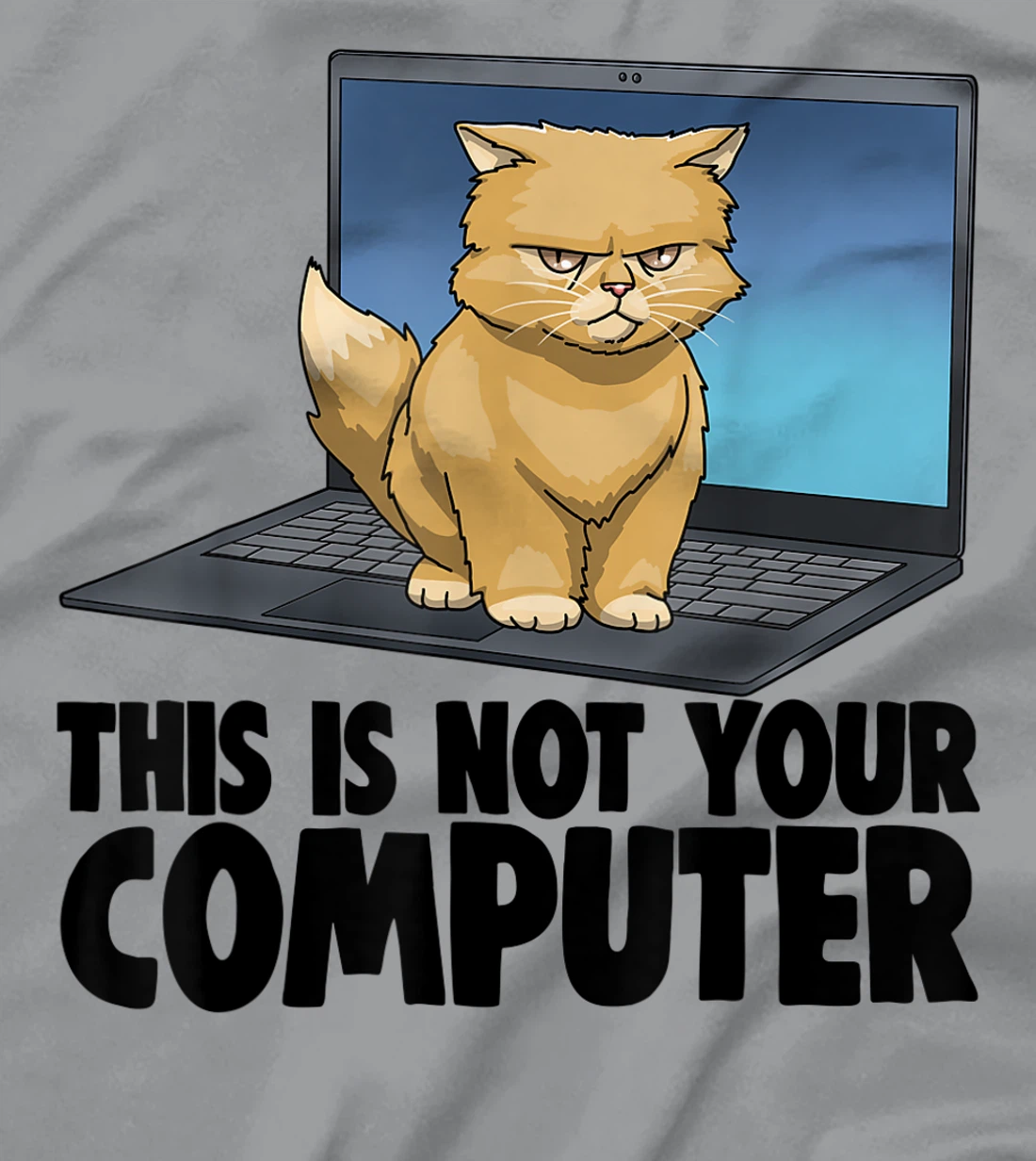 This Not Your Computer Angry Cat Funny Cat Lovers Kitten T-Shirt, Women T-Shirt