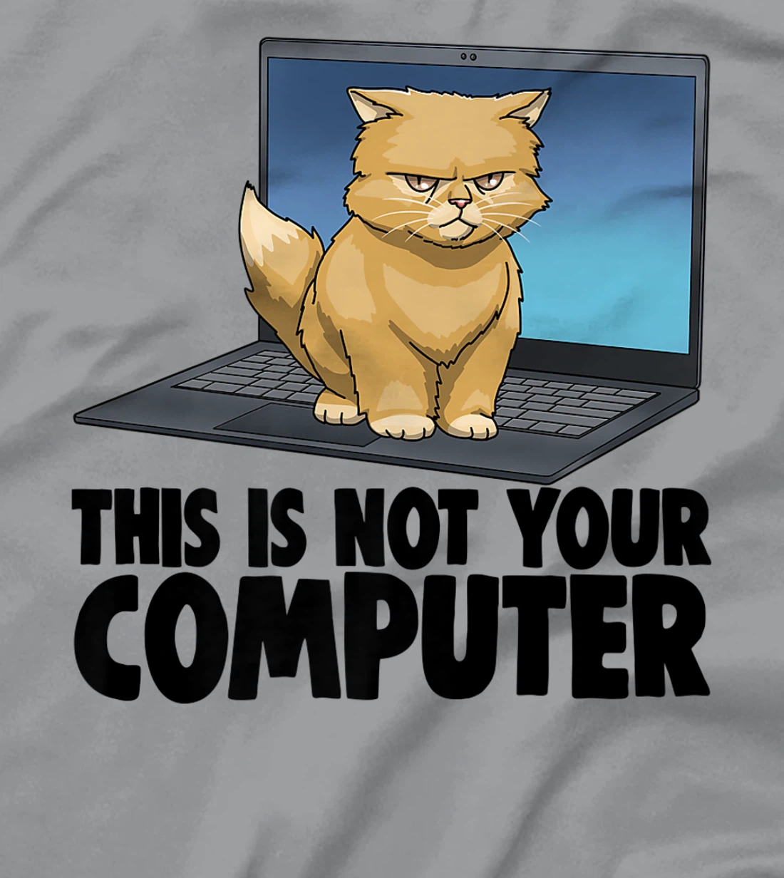 Womens This Not Your Computer Angry Cat Funny Cat Lovers Kitten T-Shirt, Women T-Shirt