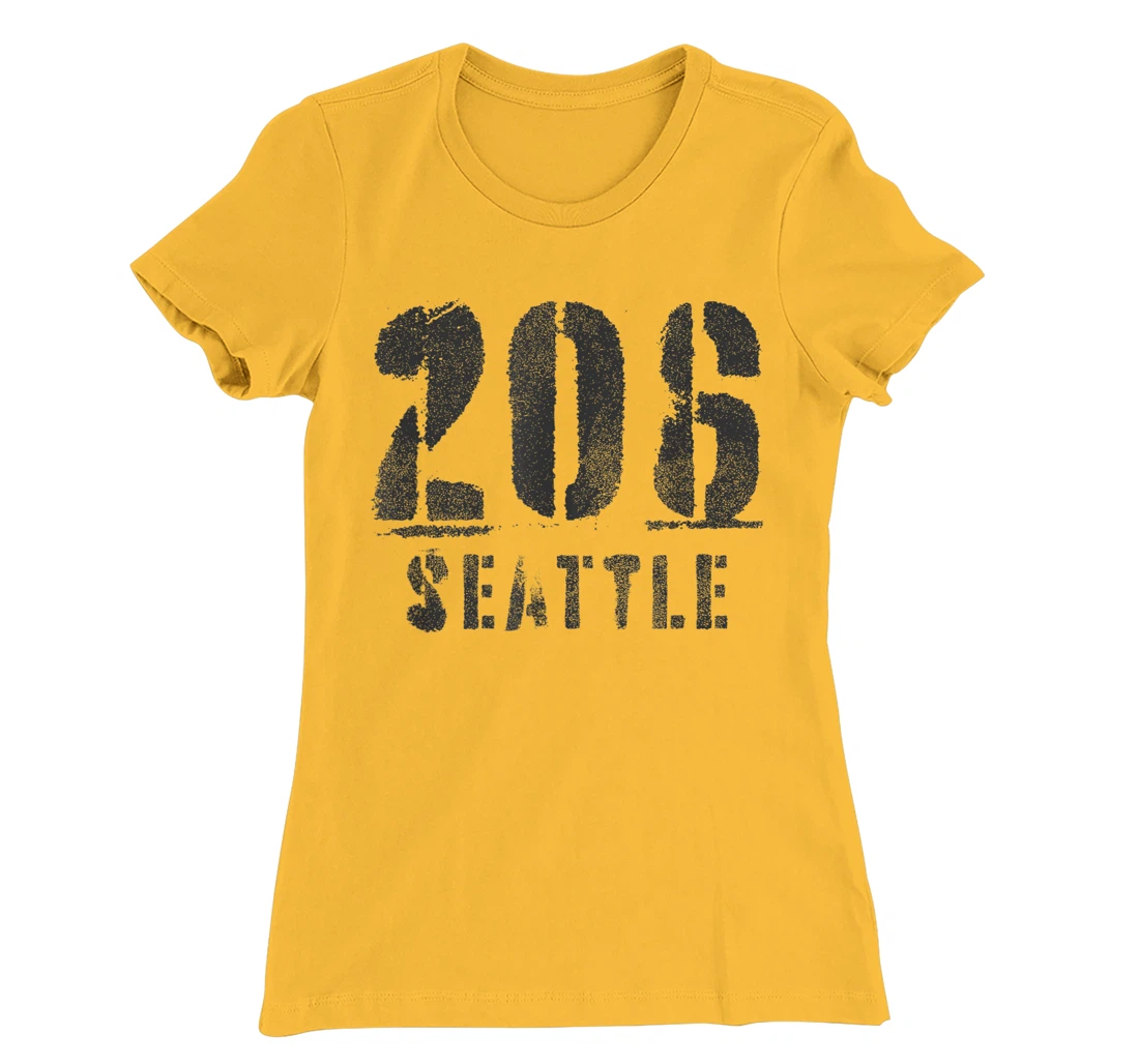 206 Seattle, Washington Area Code Souvenir Design T-Shirt, Kid T-Shirt and Women T-Shirt