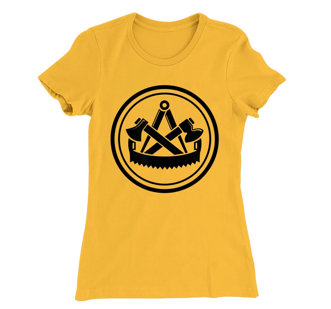 Carpenter's Traditional Round Guild Crest T-Shirt, Women T-Shirt
