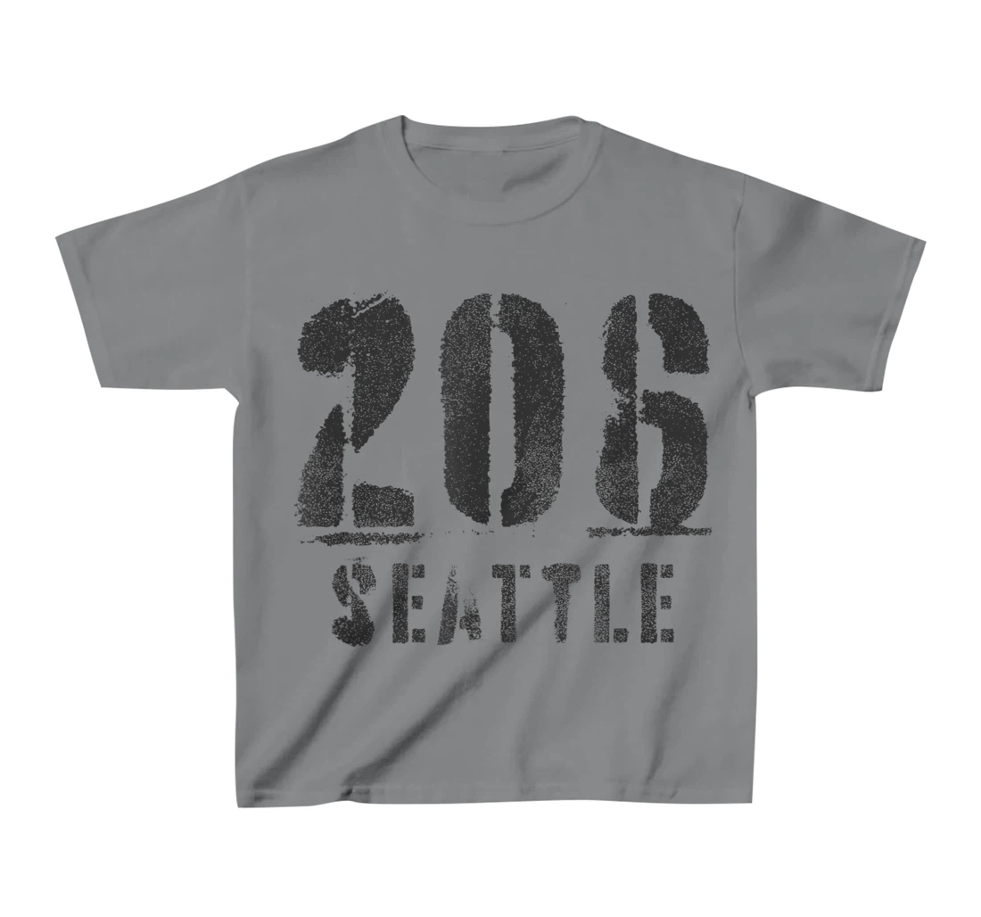 206 Seattle, Washington Area Code Souvenir Design T-Shirt, Kid T-Shirt and Women T-Shirt