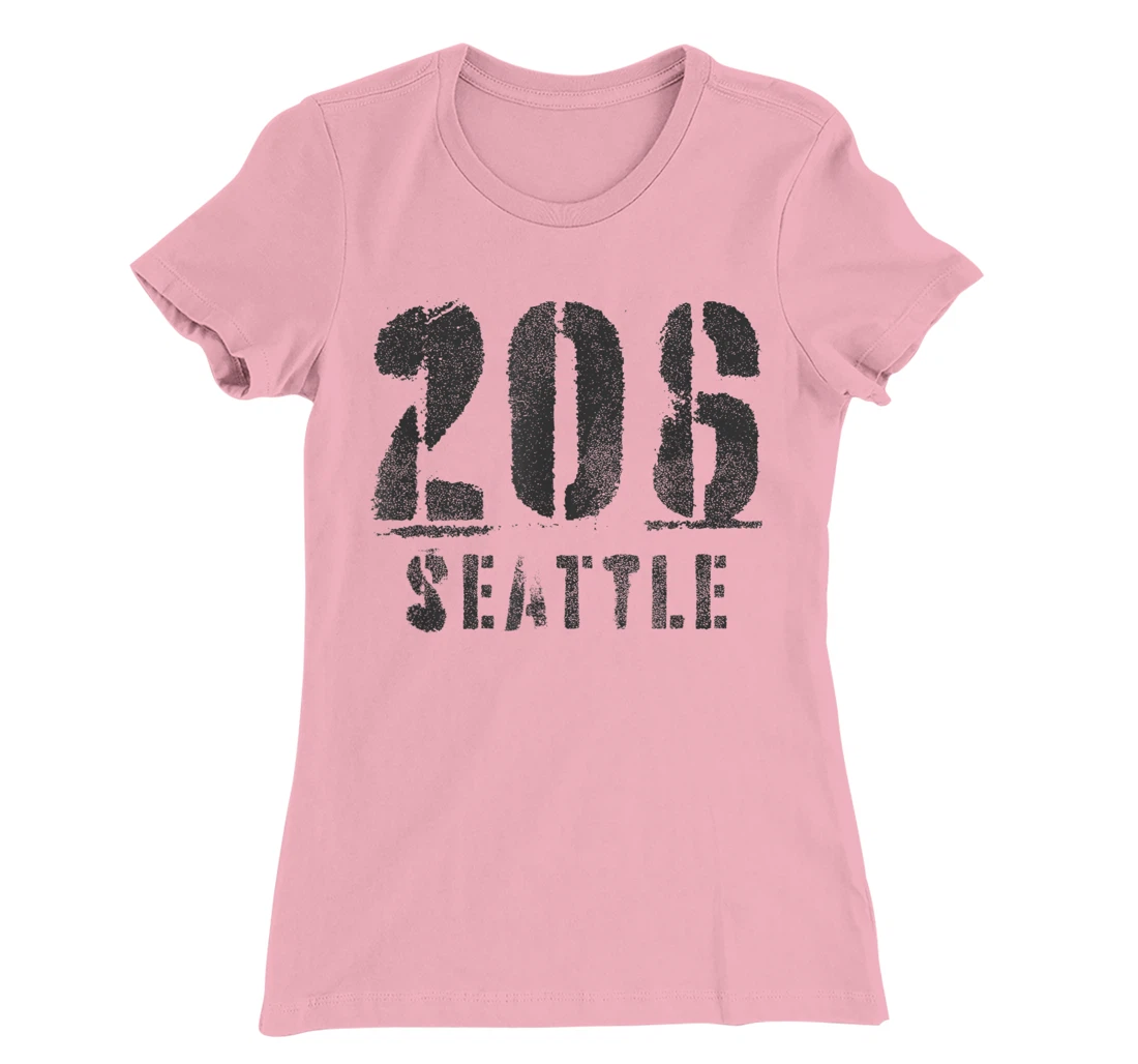 206 Seattle, Washington Area Code Souvenir Design T-Shirt, Kid T-Shirt and Women T-Shirt