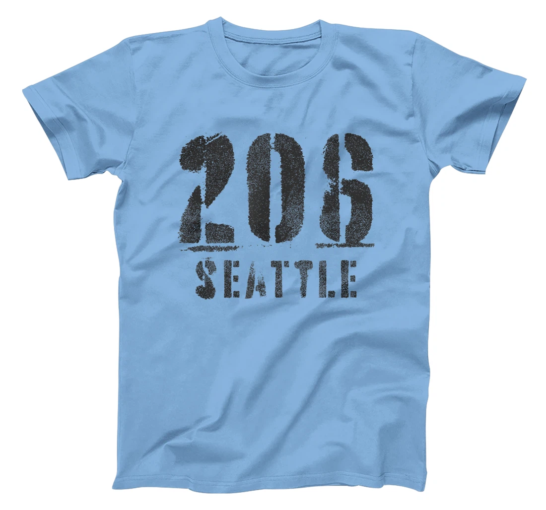 206 Seattle, Washington Area Code Souvenir Design T-Shirt, Kid T-Shirt and Women T-Shirt