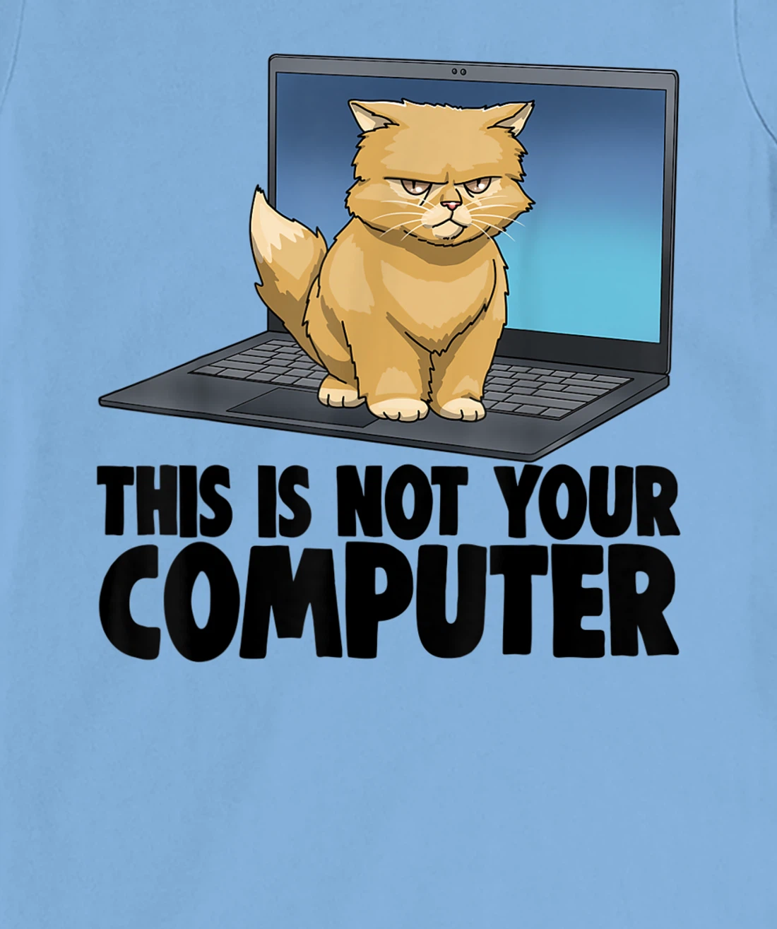 This Not Your Computer Angry Cat Funny Cat Lovers Kitten T-Shirt, Women T-Shirt