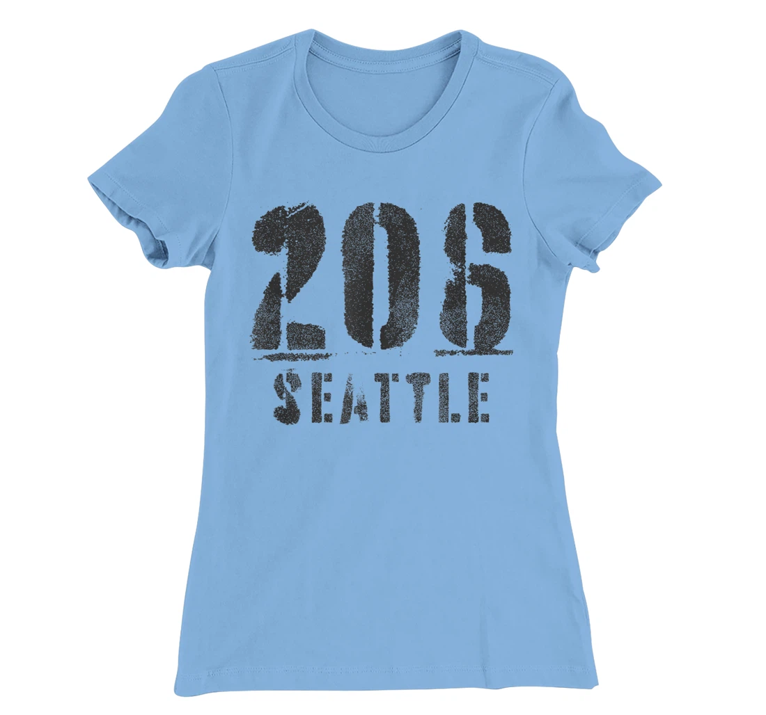 206 Seattle, Washington Area Code Souvenir Design T-Shirt, Kid T-Shirt and Women T-Shirt