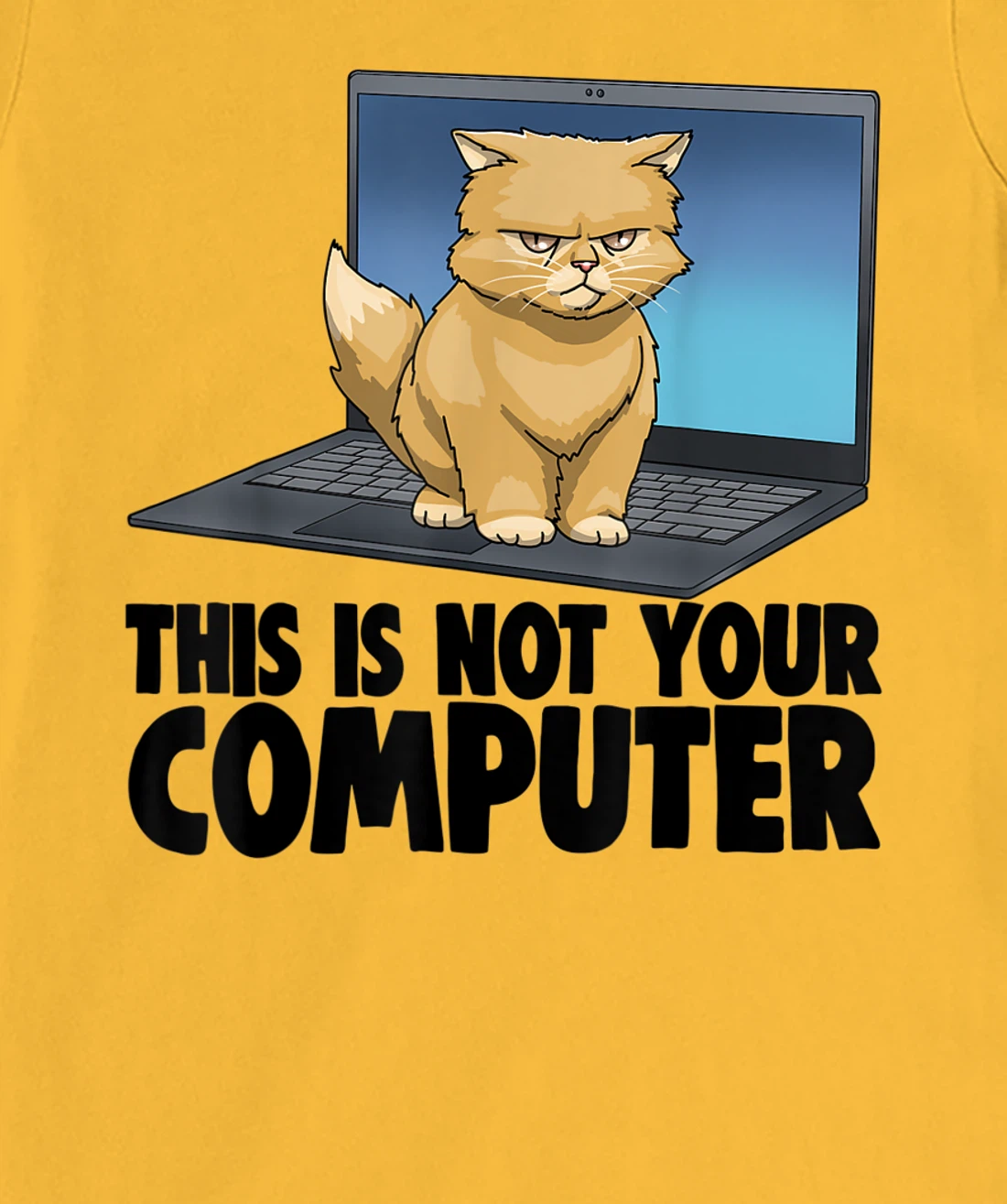 This Not Your Computer Angry Cat Funny Cat Lovers Kitten T-Shirt, Women T-Shirt