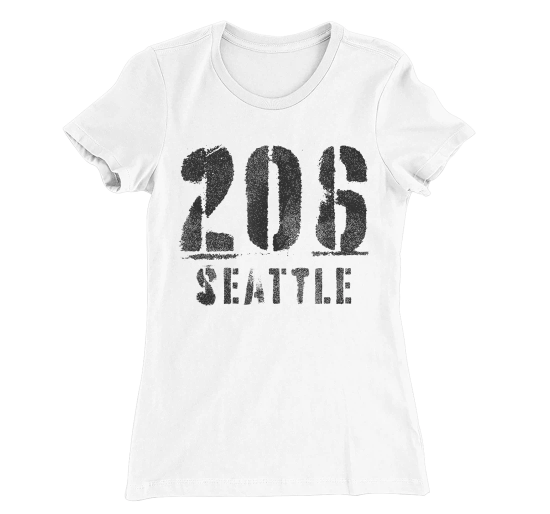 206 Seattle, Washington Area Code Souvenir Design T-Shirt, Kid T-Shirt and Women T-Shirt