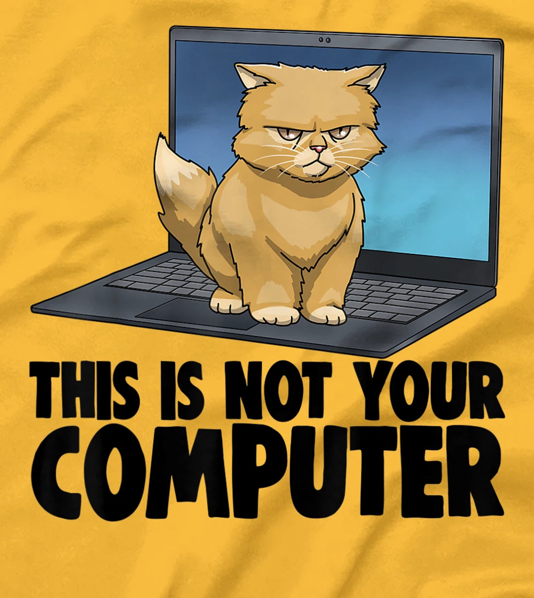 This Not Your Computer Angry Cat Funny Cat Lovers Kitten T-Shirt, Women T-Shirt