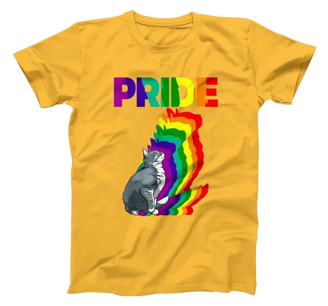 Cat Pride Purride Cat Rainbow Color Funny Cat Lovers Kitten T-Shirt, Women T-Shirt