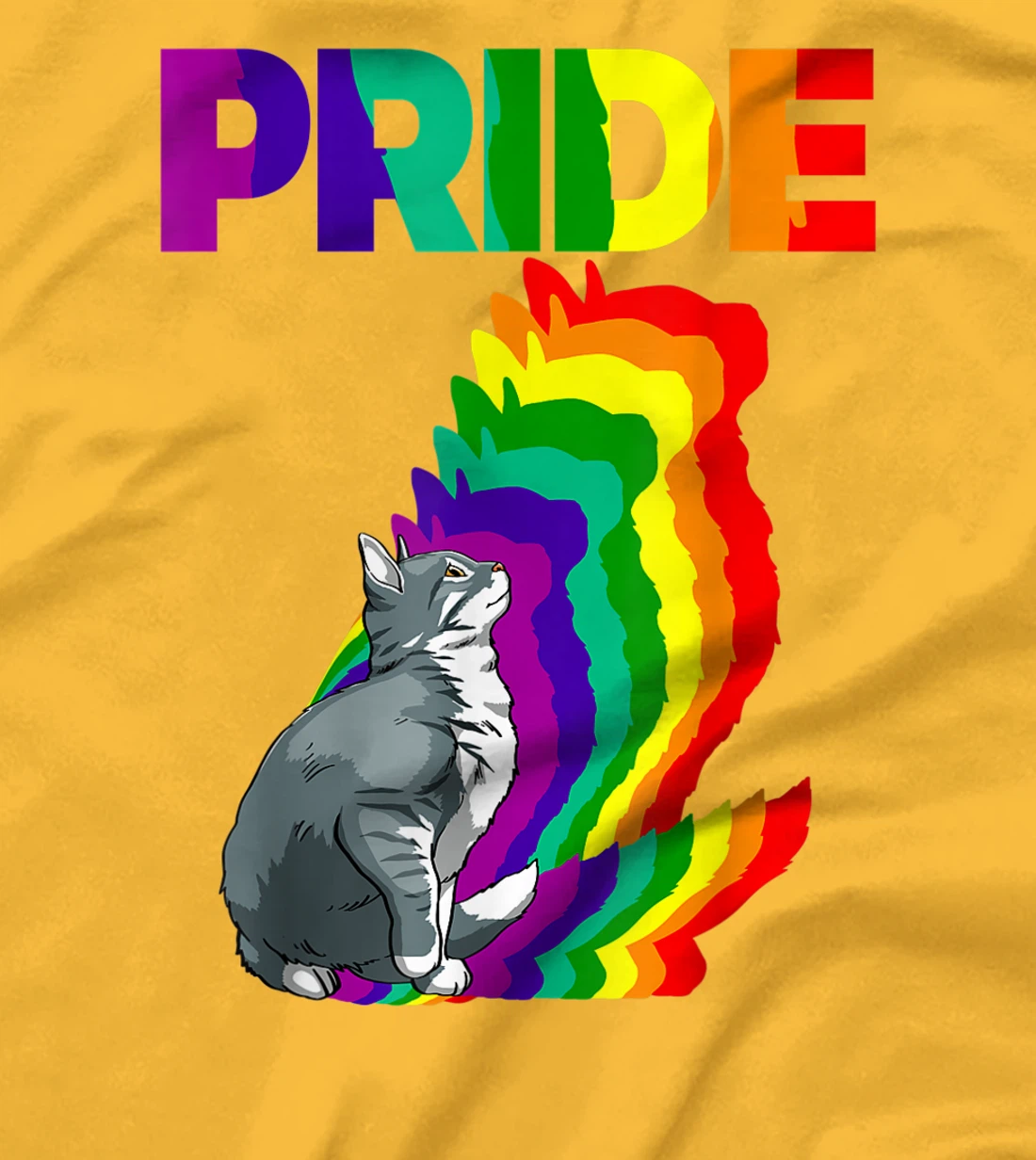 Cat Pride Purride Cat Rainbow Color Funny Cat Lovers Kitten T-Shirt, Women T-Shirt