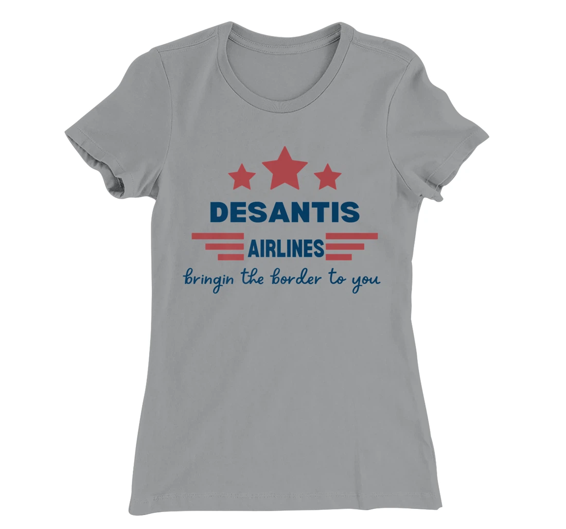 Womens DeSantis Airlines Funny Political Meme Ron DeSantis T-Shirt, Women T-Shirt