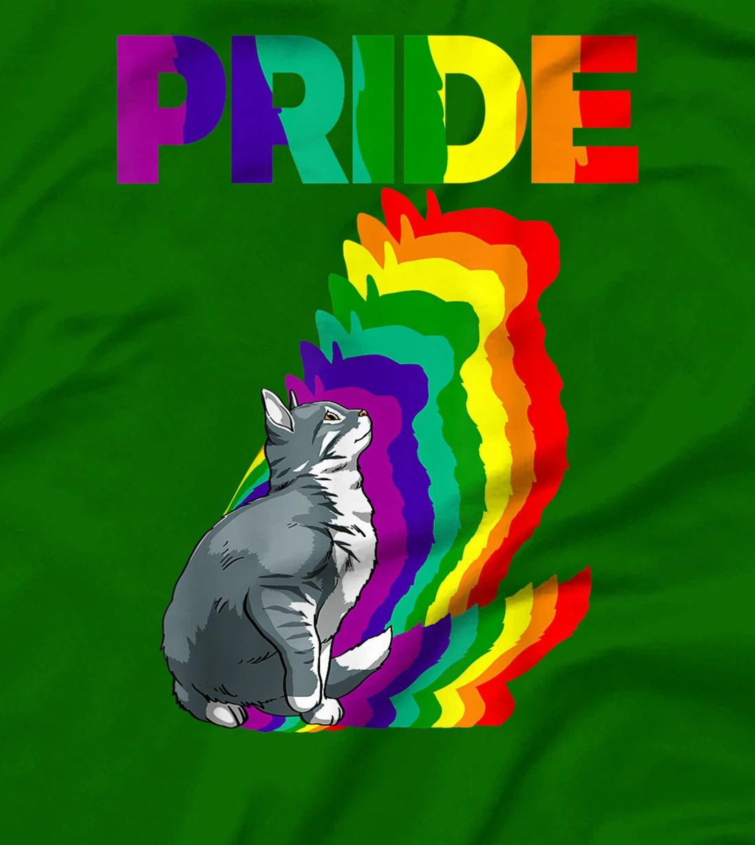 Cat Pride Purride Cat Rainbow Color Funny Cat Lovers Kitten T-Shirt, Women T-Shirt