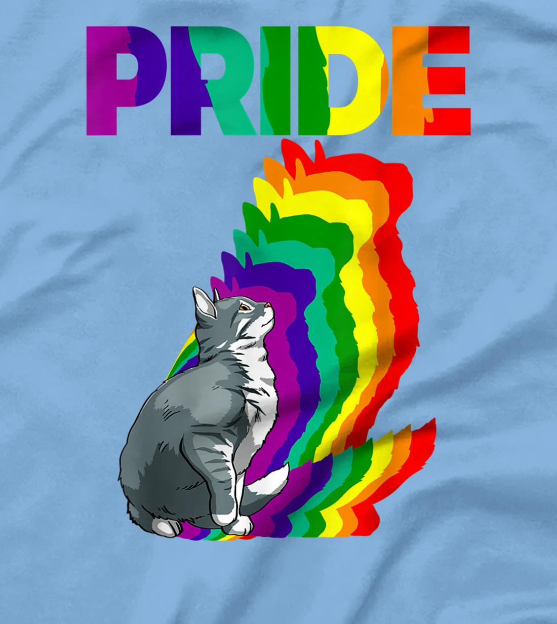 Cat Pride Purride Cat Rainbow Color Funny Cat Lovers Kitten T-Shirt, Women T-Shirt
