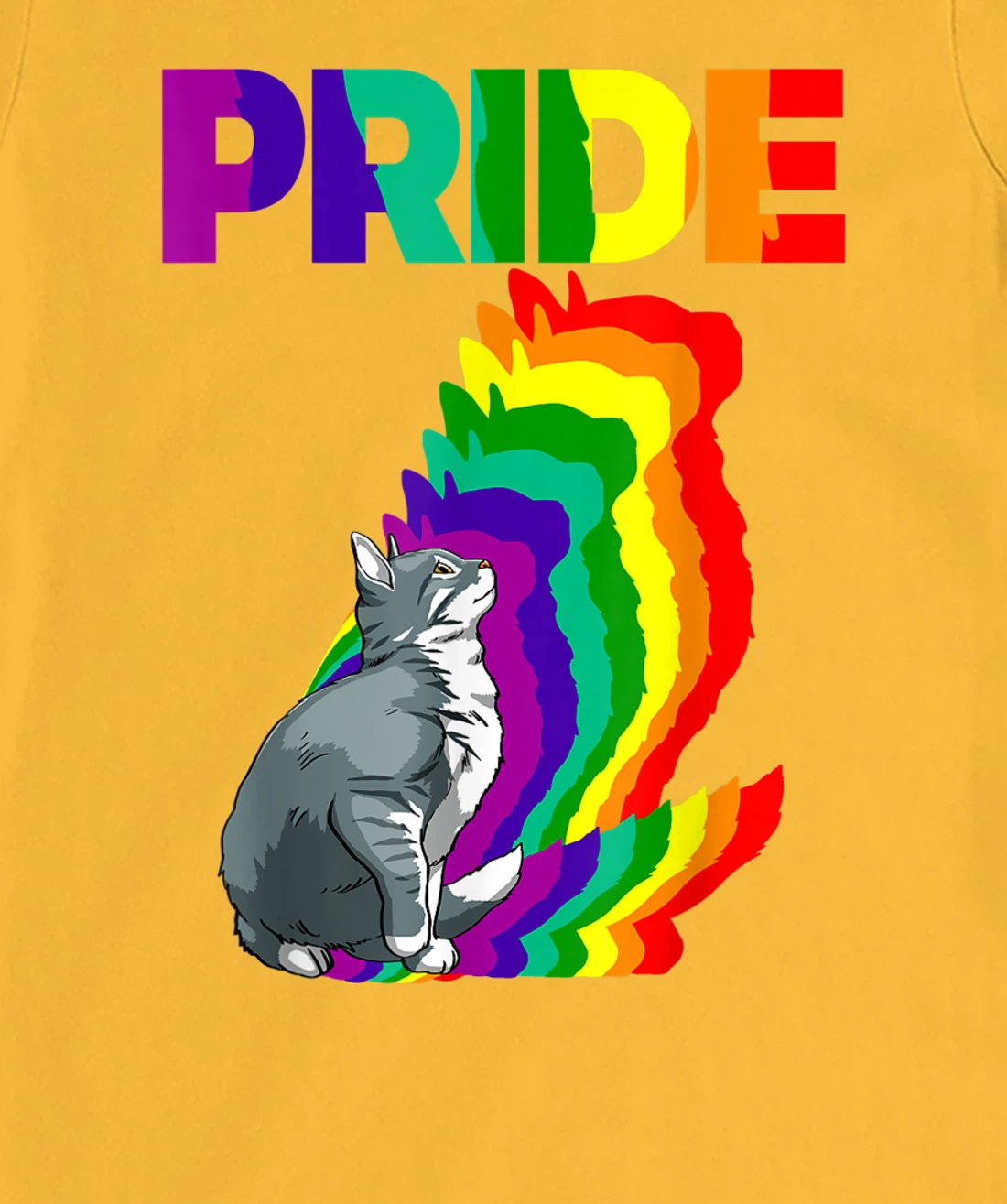 Cat Pride Purride Cat Rainbow Color Funny Cat Lovers Kitten T-Shirt, Women T-Shirt