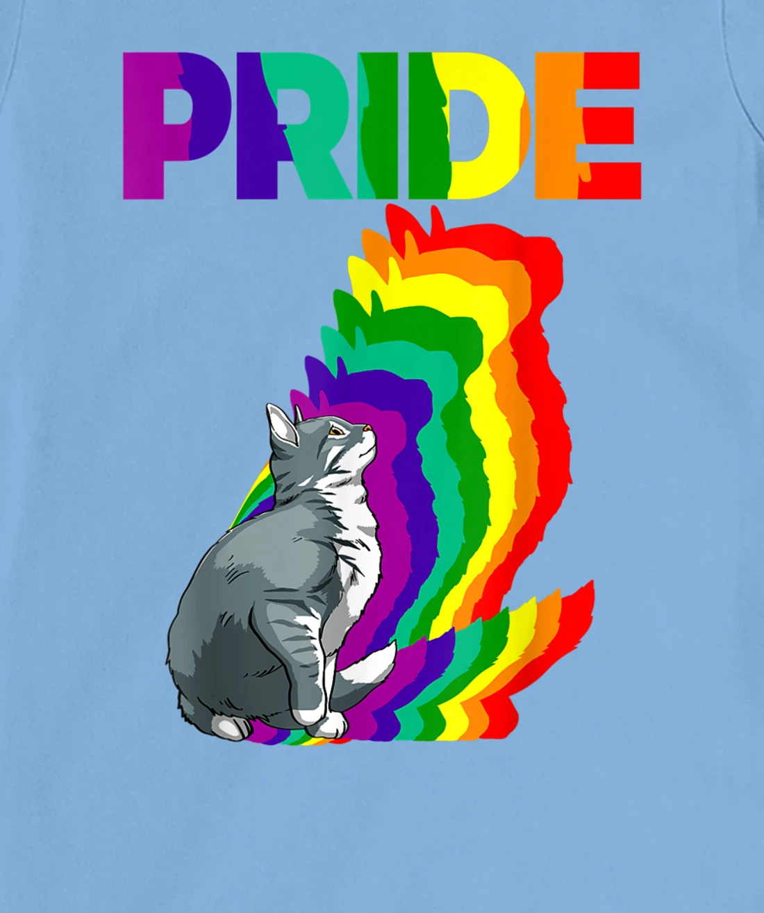 Cat Pride Purride Cat Rainbow Color Funny Cat Lovers Kitten T-Shirt, Women T-Shirt