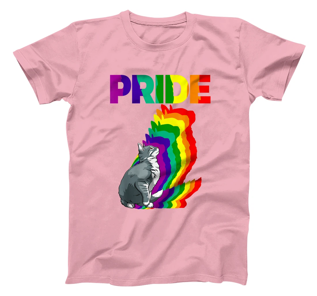 Cat Pride Purride Cat Rainbow Color Funny Cat Lovers Kitten T-Shirt, Women T-Shirt