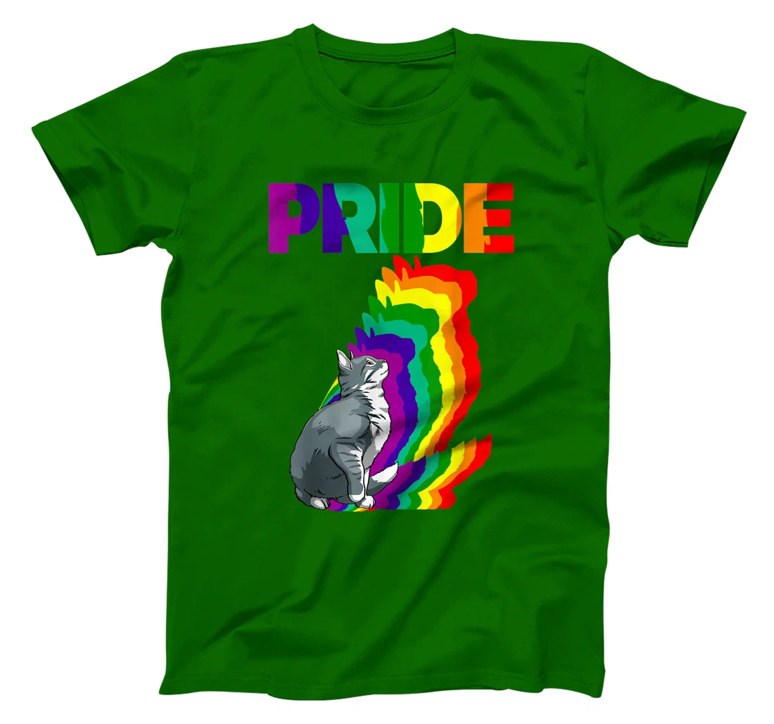 Cat Pride Purride Cat Rainbow Color Funny Cat Lovers Kitten T-Shirt, Women T-Shirt