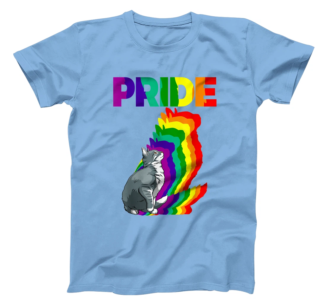 Cat Pride Purride Cat Rainbow Color Funny Cat Lovers Kitten T-Shirt, Women T-Shirt