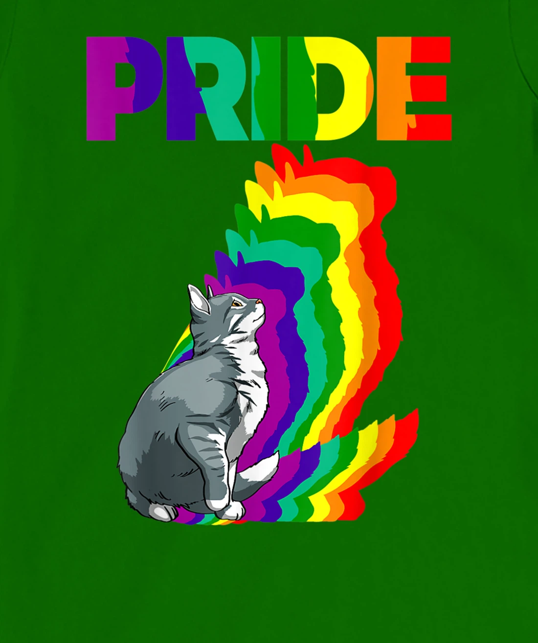 Cat Pride Purride Cat Rainbow Color Funny Cat Lovers Kitten T-Shirt, Women T-Shirt