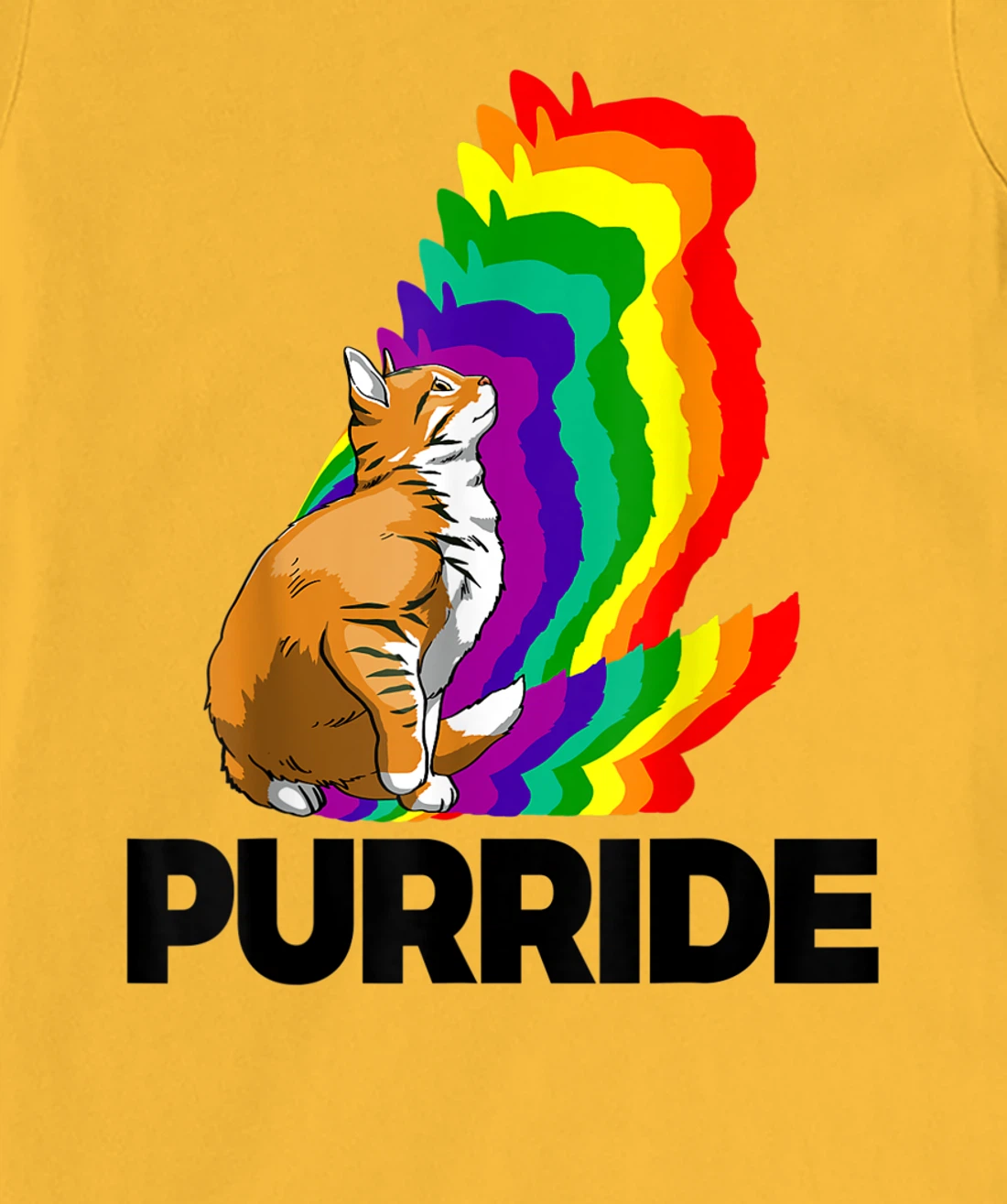 Cat Pride Purride Cat Rainbow Color Funny Cat Lovers Kitten T-Shirt, Women T-Shirt