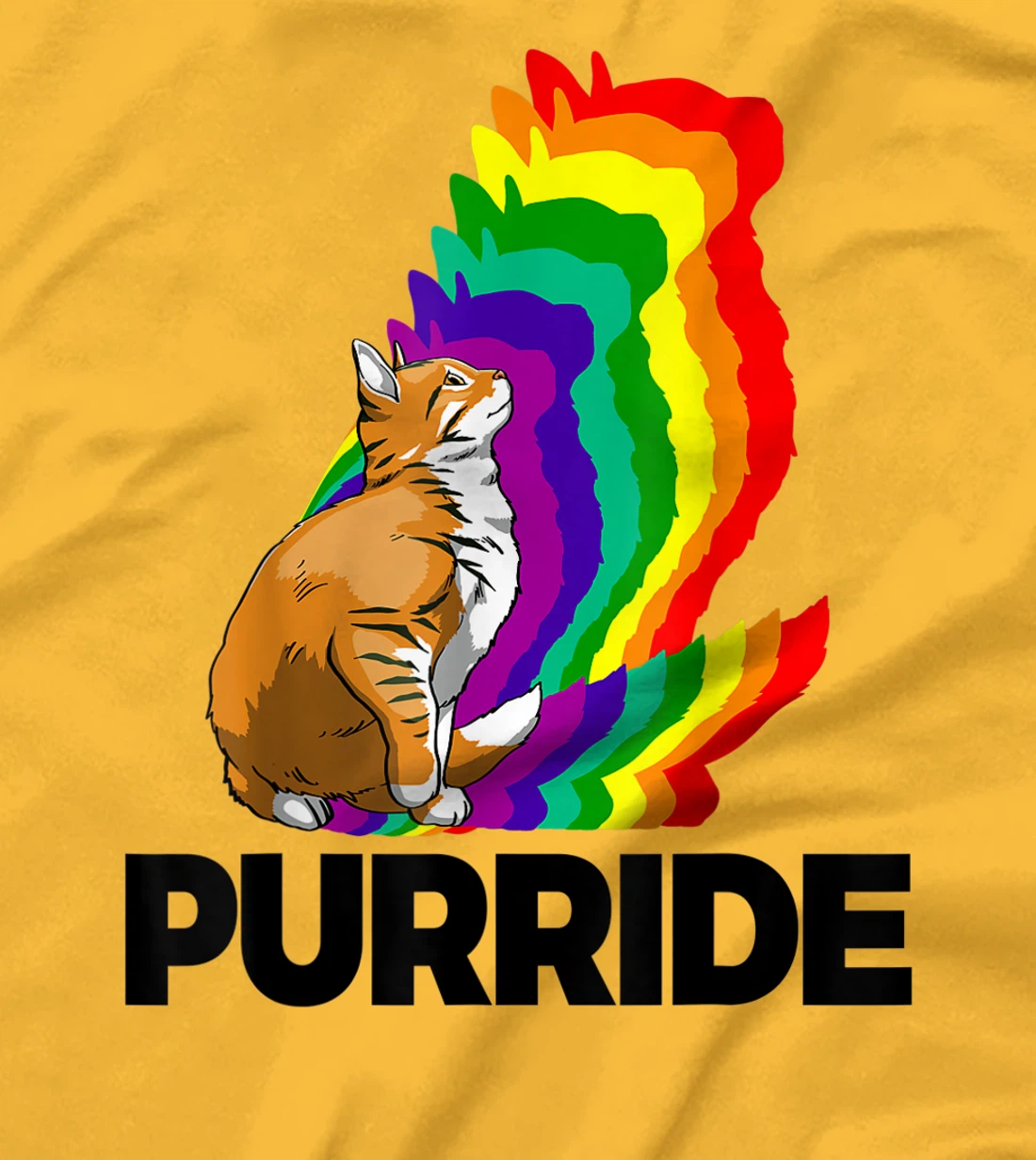 Cat Pride Purride Cat Rainbow Color Funny Cat Lovers Kitten T-Shirt, Women T-Shirt
