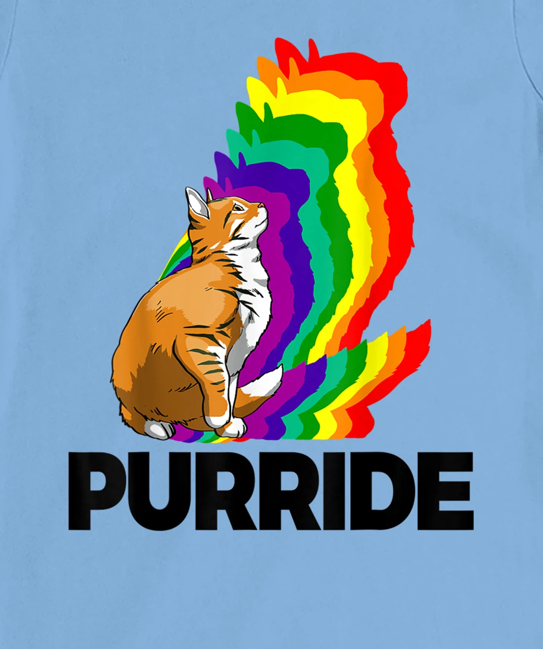 Cat Pride Purride Cat Rainbow Color Funny Cat Lovers Kitten T-Shirt, Women T-Shirt